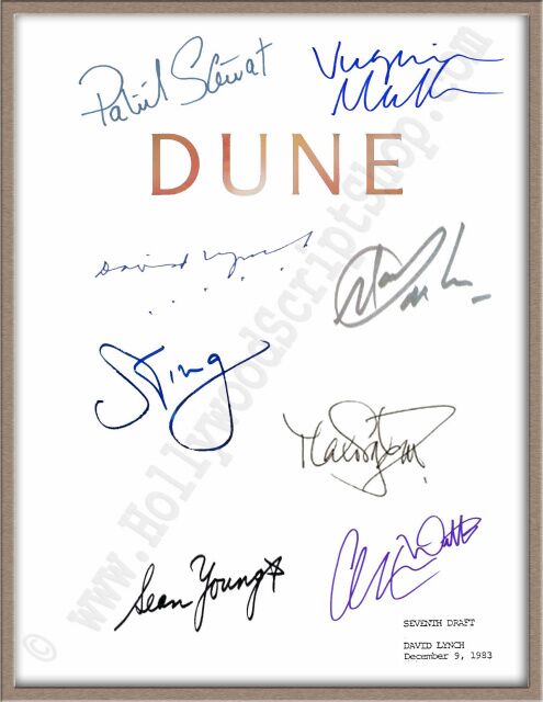 Dune Signed Movie Script
