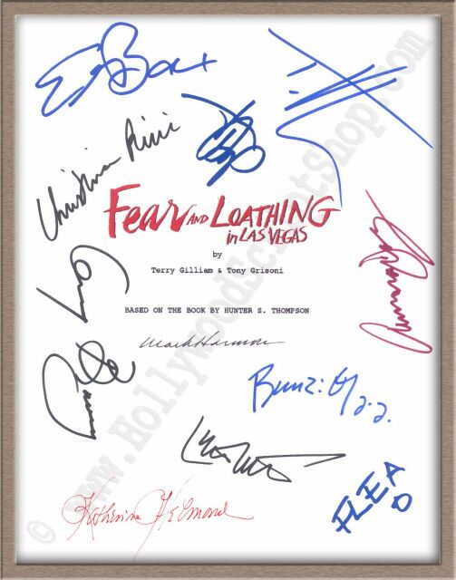 Fear and Loathing In Las Vegas Signed Script