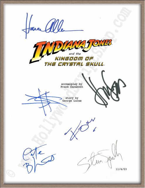 Indiana Jones 4 Signed Script