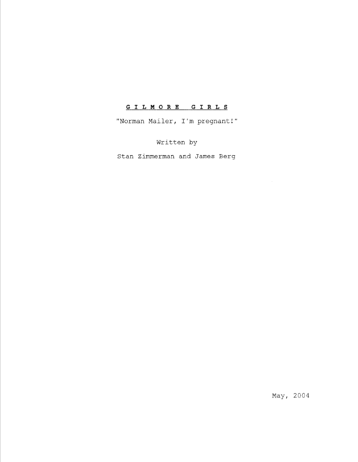 Gilmore Girls TV Scripts
