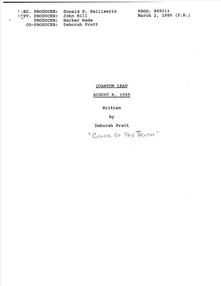 Quantum Leap TV Scripts 1